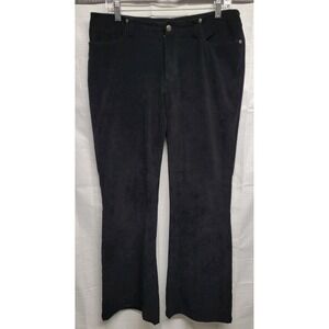 Vintage Periscope Y2K Black Faux Suede Wide Leg Pants Juniors 11 For Women